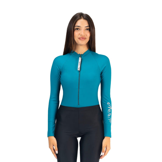 AEROBIRD NAAIMA  LONG SLEEVES TOP FOR WOMEN, GREEN